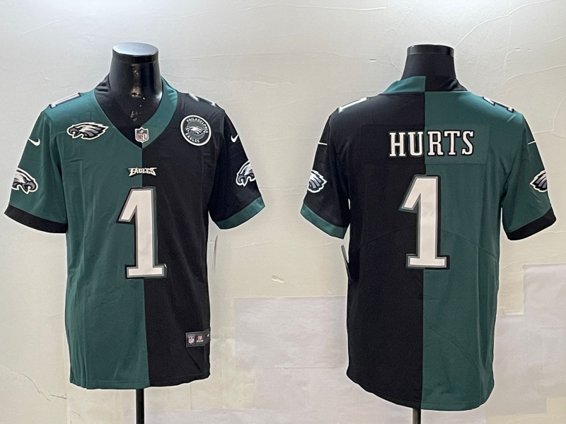 Men Philadelphia Eagles #11 Hurts black 2025 Nike NFL jersey style 02